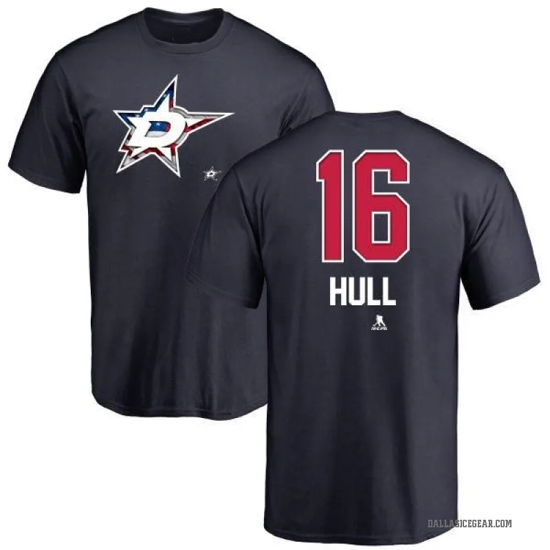 Brett Hull Youth Navy Dallas Stars Name and Number Banner Wave T-Shirt -