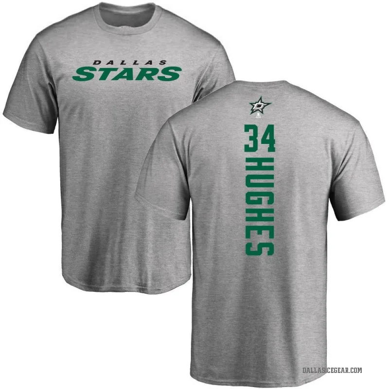 Cameron Hughes Men's Ash Dallas Stars Backer T-Shirt -