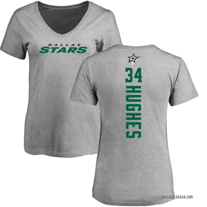 Cameron Hughes Women's Ash Dallas Stars Backer T-Shirt -