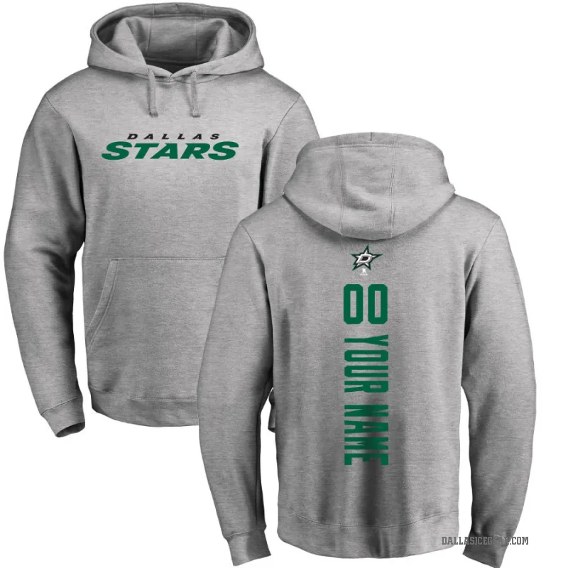 Custom Men's Dallas Stars Branded Ash Backer Pullover Hoodie