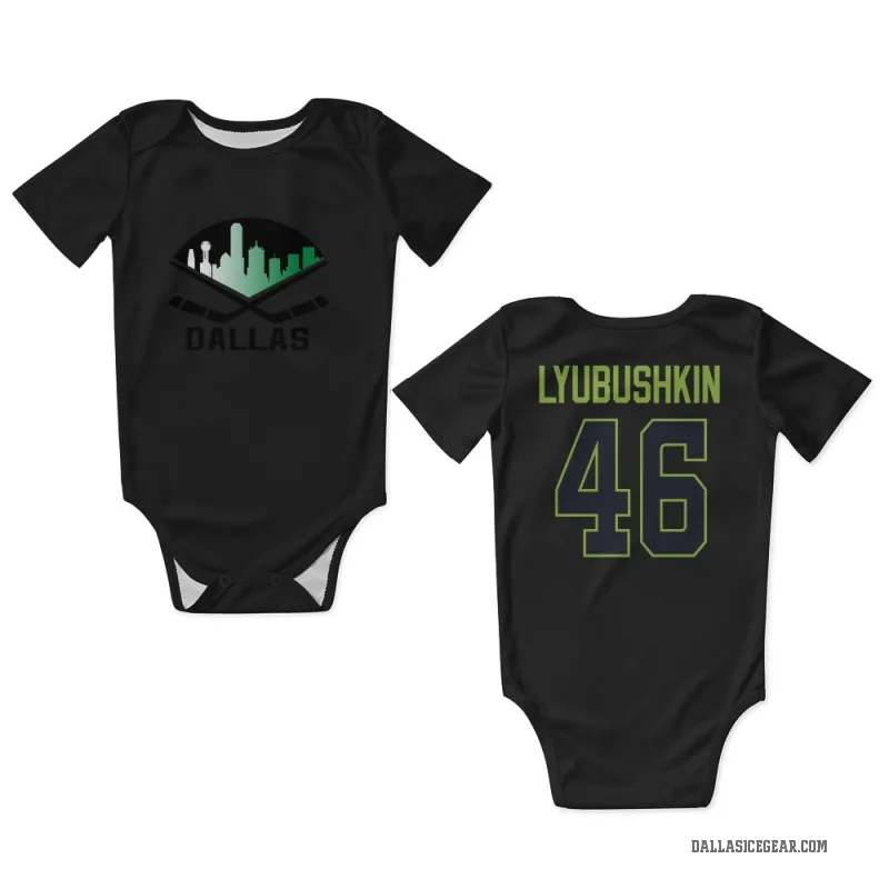 Ilya Lyubushkin Black Dallas Stars Newborn & Infant Bodysuit