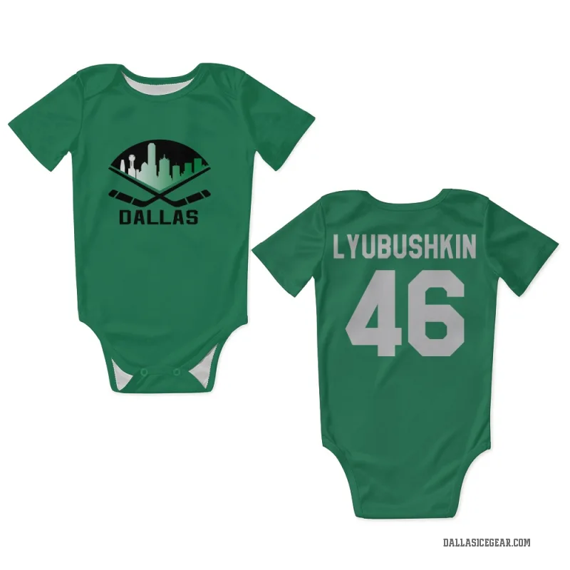 Ilya Lyubushkin  Green Dallas Stars  Newborn & Infant Bodysuit
