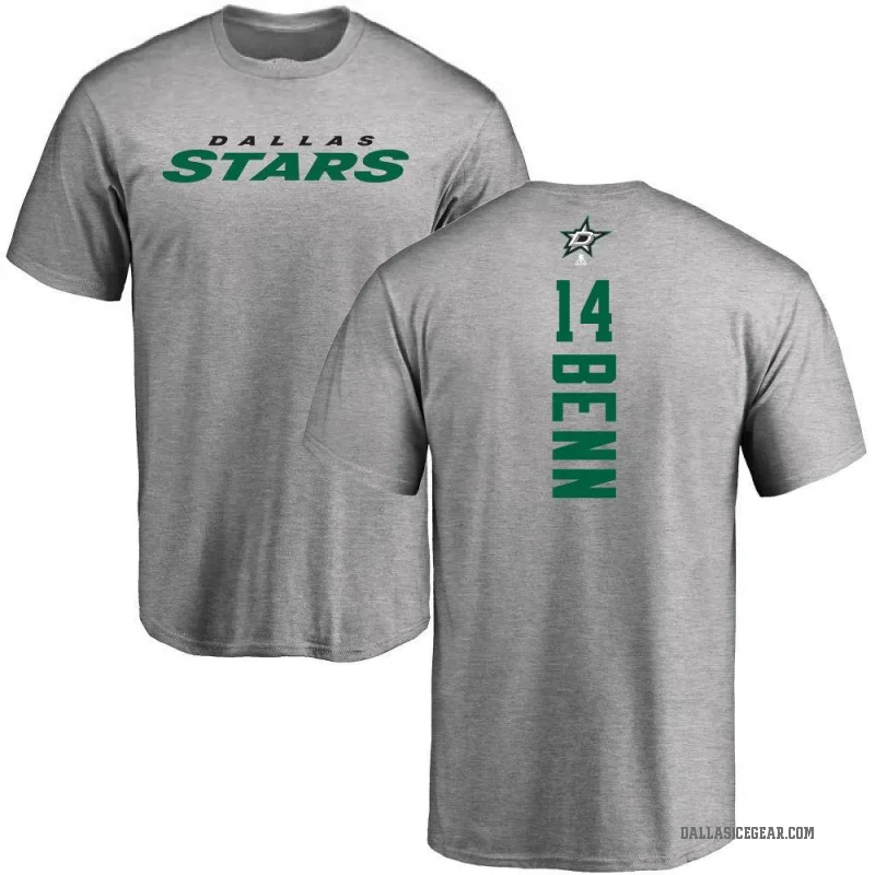 Jamie Benn Men's Ash Dallas Stars Backer T-Shirt -