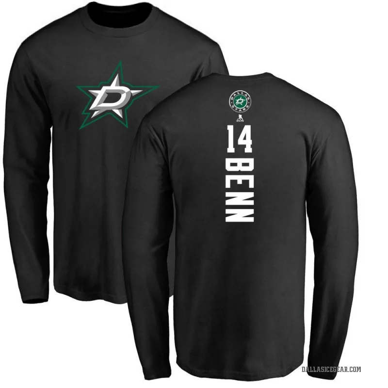 Jamie Benn Men's Black Dallas Stars Backer Long Sleeve T-Shirt -