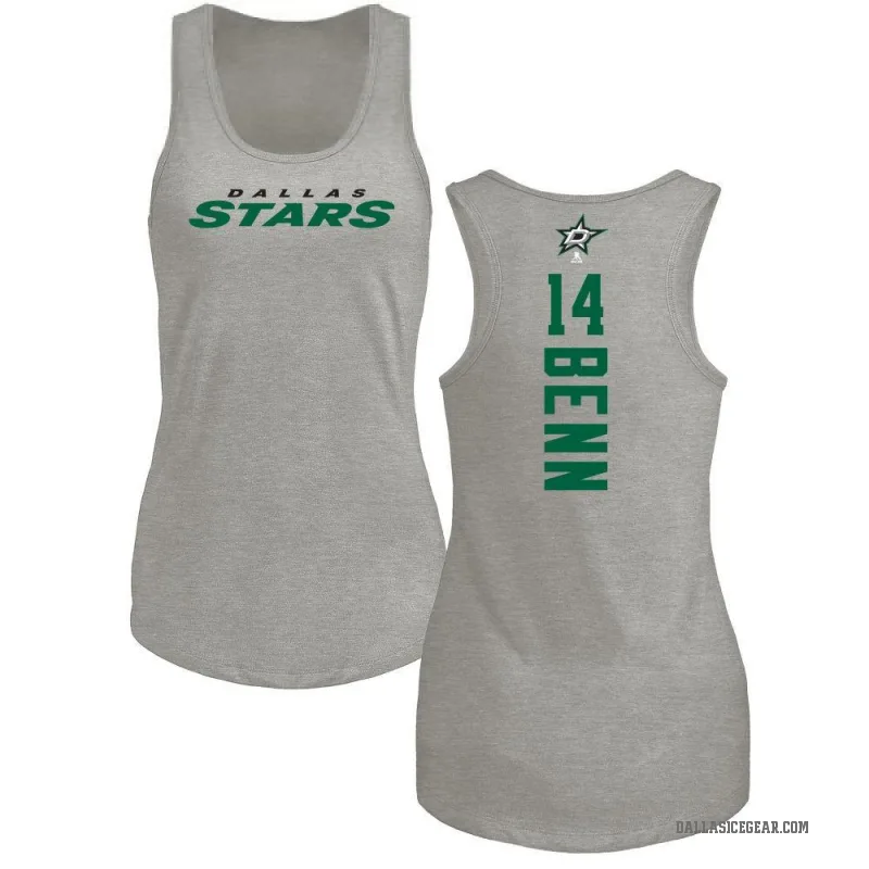 Jamie Benn Women's Ash Dallas Stars Backer Tank Top -