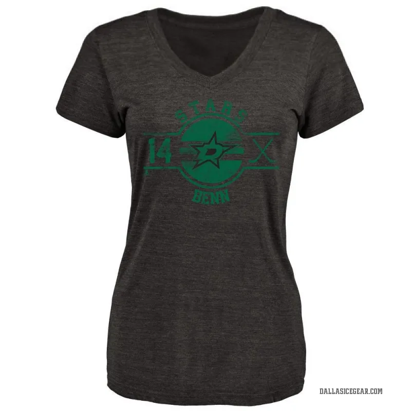 Jamie Benn Women's Black Dallas Stars Insignia T-Shirt -