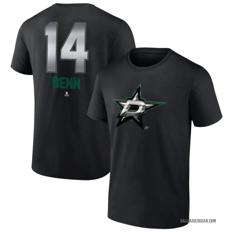 Jamie Benn Youth Black Dallas Stars Midnight Mascot Logo T-Shirt