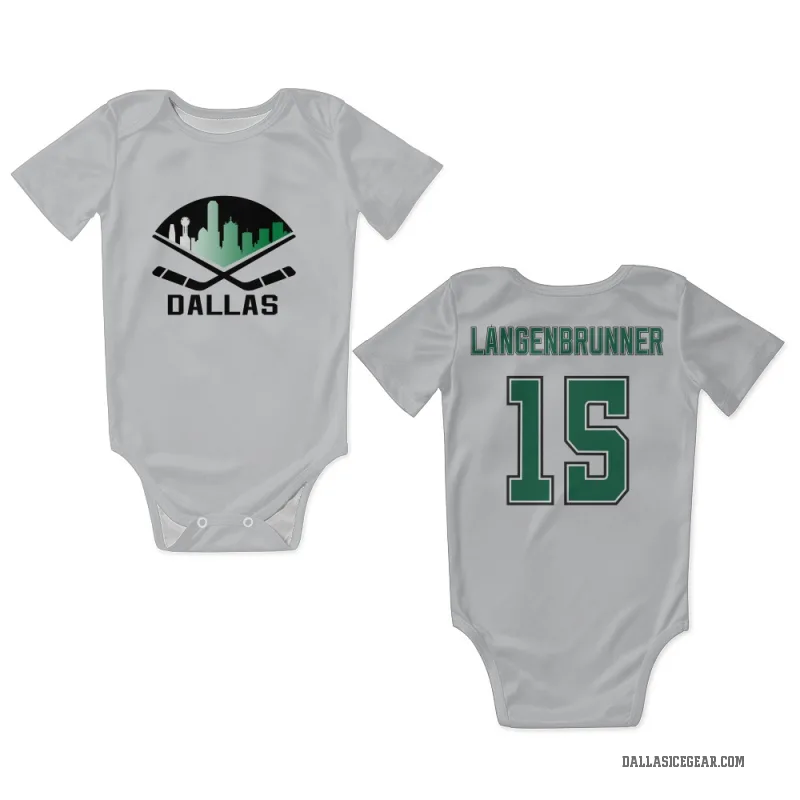 Jamie Langenbrunner  White Dallas Stars  Newborn & Infant Bodysuit
