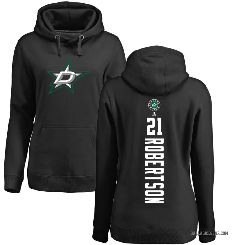 Jason Robertson Women's Black Dallas Stars Branded Backer Pullover Hoodie