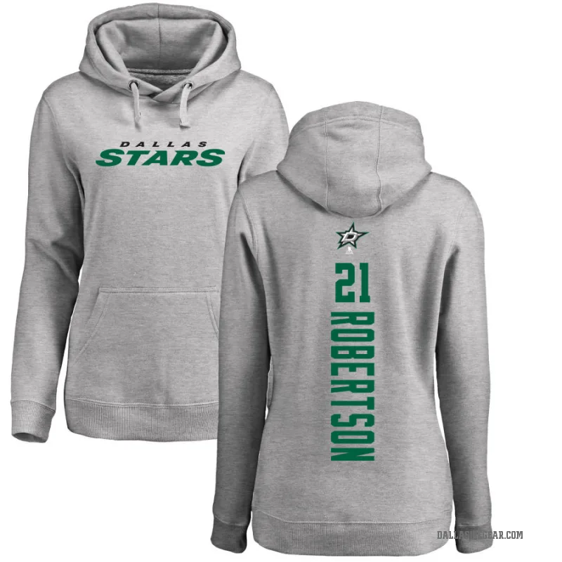 Jason Robertson Women's Dallas Stars Branded Ash Backer Pullover Hoodie