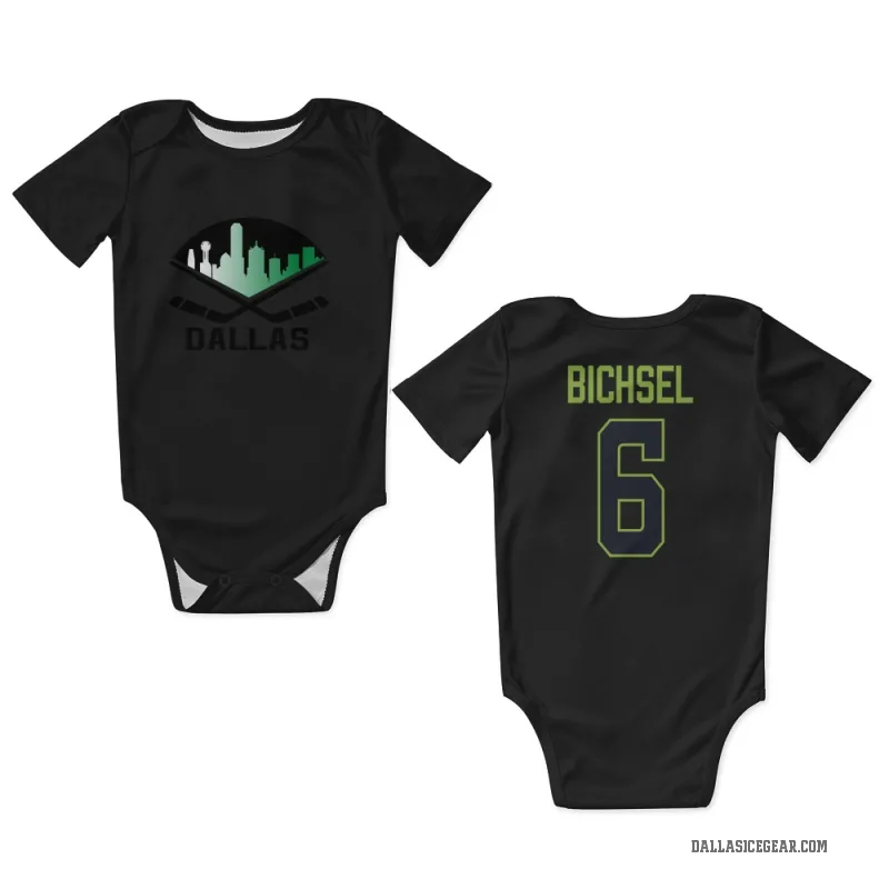 Lian Bichsel Black Dallas Stars Newborn & Infant Bodysuit