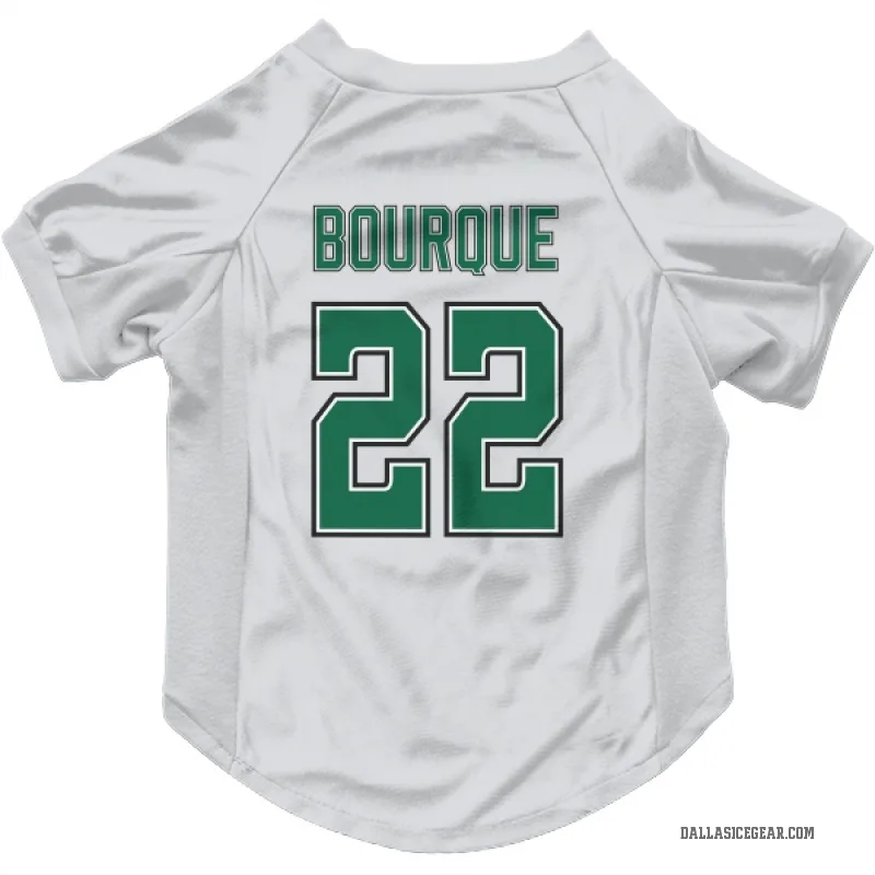 Mavrik Bourque White Dallas Stars Cat & Dog Pet Jersey
