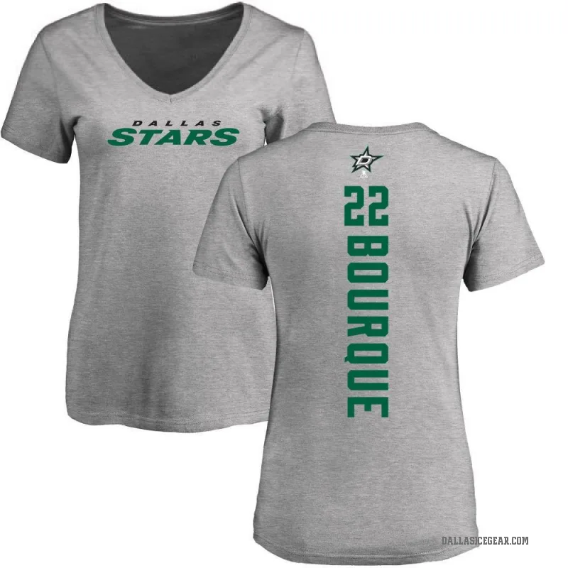 Mavrik Bourque Women's Ash Dallas Stars Backer T-Shirt -