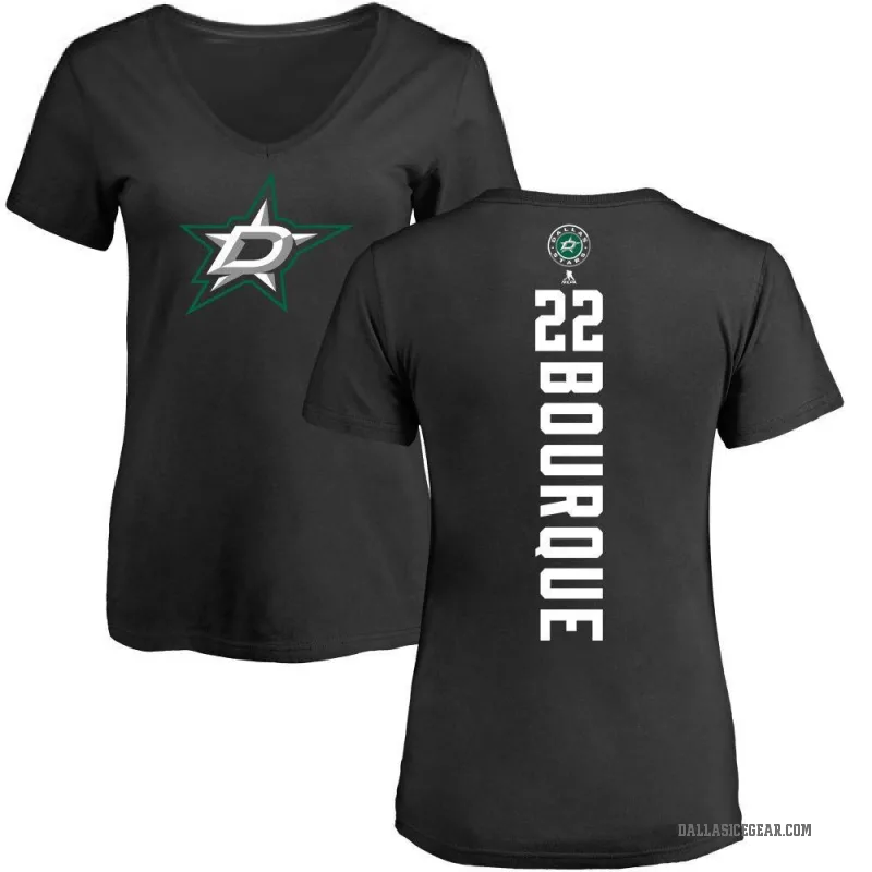 Mavrik Bourque Women's Black Dallas Stars Backer T-Shirt -