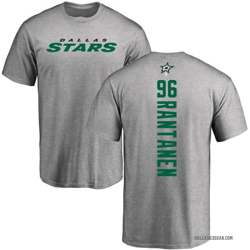 Mikko Rantanen Men's Ash Dallas Stars Backer T-Shirt -