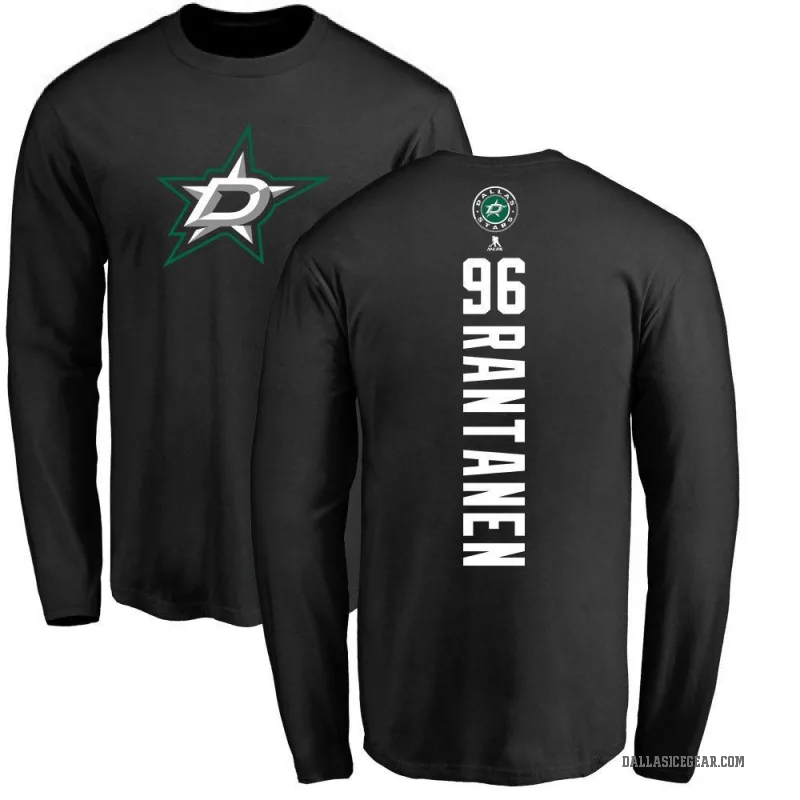 Mikko Rantanen Men's Black Dallas Stars Backer Long Sleeve T-Shirt -