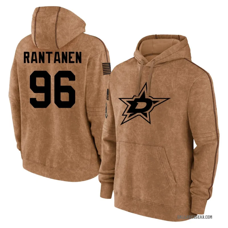 Mikko Rantanen Men's Brown Dallas Stars 2023 Salute to Service Club Pullover Hoodie