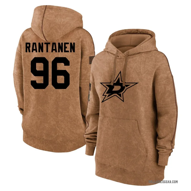Mikko Rantanen Women's Brown Dallas Stars 2023 Salute to Service Pullover Hoodie