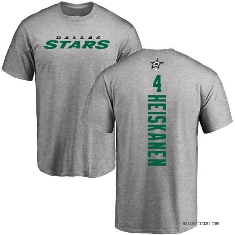 Miro Heiskanen Men's Ash Dallas Stars Backer T-Shirt -