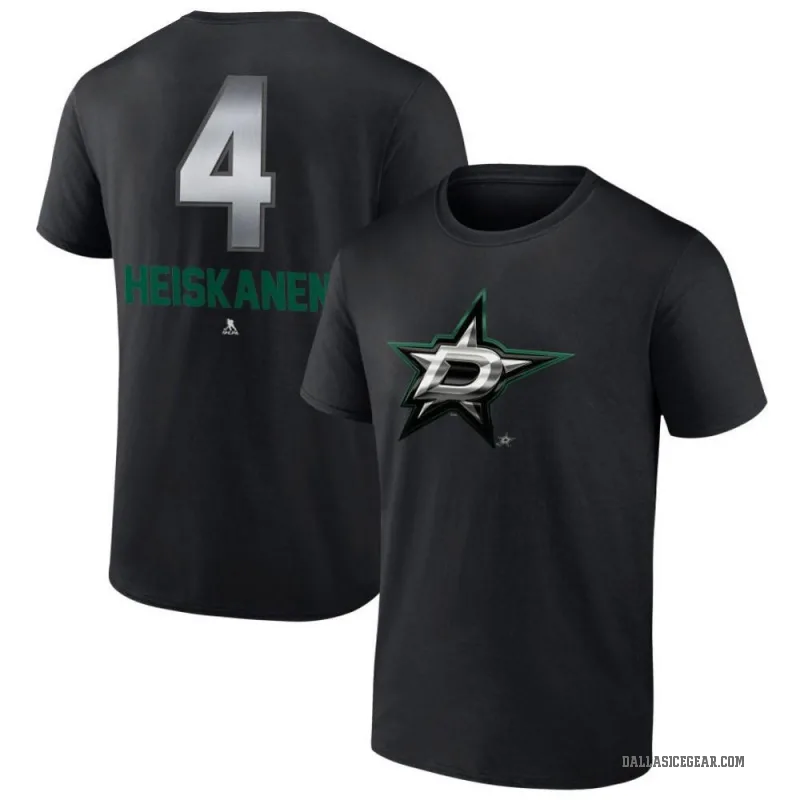 Miro Heiskanen Men's Black Dallas Stars Midnight Mascot Logo T-Shirt