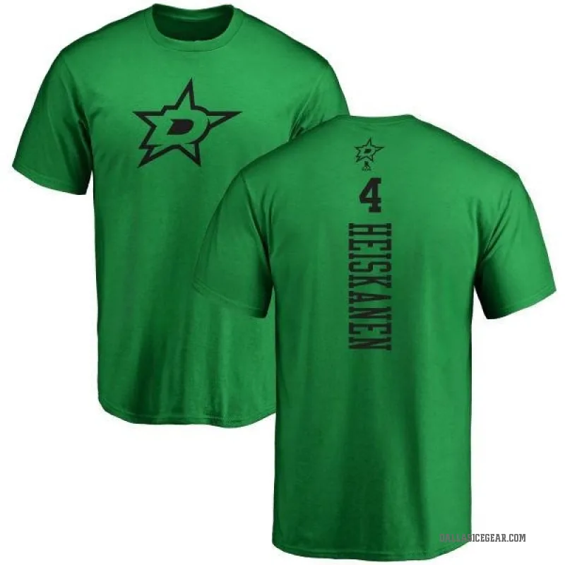 Miro Heiskanen Men's Green Dallas Stars One Color Backer T-Shirt - Kelly