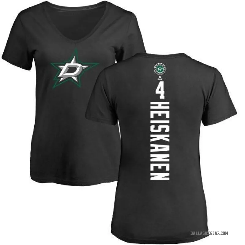 Miro Heiskanen Women's Black Dallas Stars Backer T-Shirt -