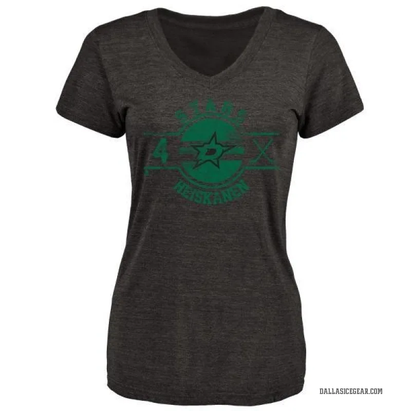 Miro Heiskanen Women's Black Dallas Stars Insignia T-Shirt -