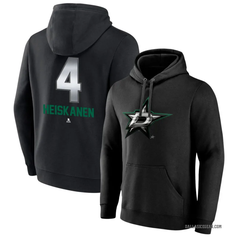 Miro Heiskanen Youth Black Dallas Stars Branded Midnight Mascot Logo Pullover Hoodie