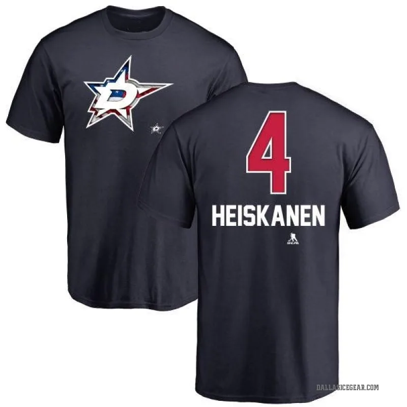 Miro Heiskanen Youth Navy Dallas Stars Name and Number Banner Wave T-Shirt -