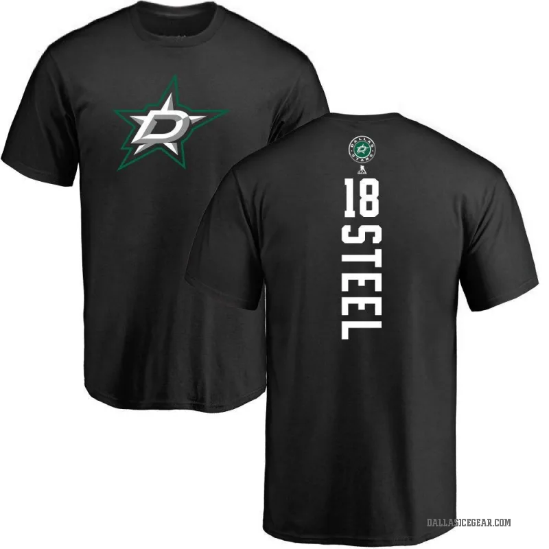 Sam Steel Men's Black Dallas Stars Backer T-Shirt -