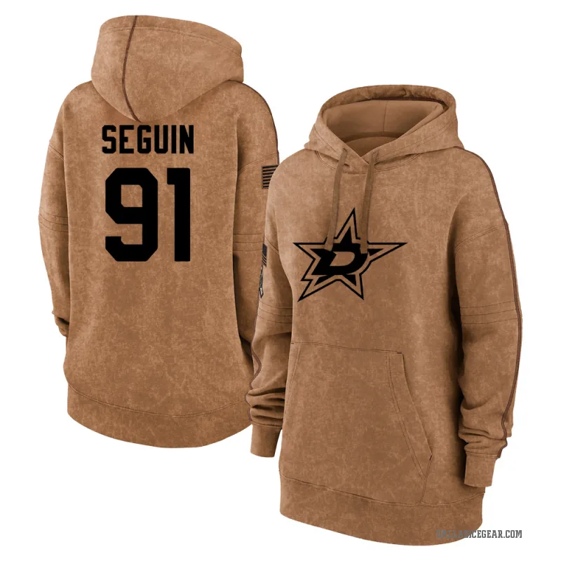 Tyler Seguin Women's Brown Dallas Stars 2023 Salute to Service Pullover Hoodie